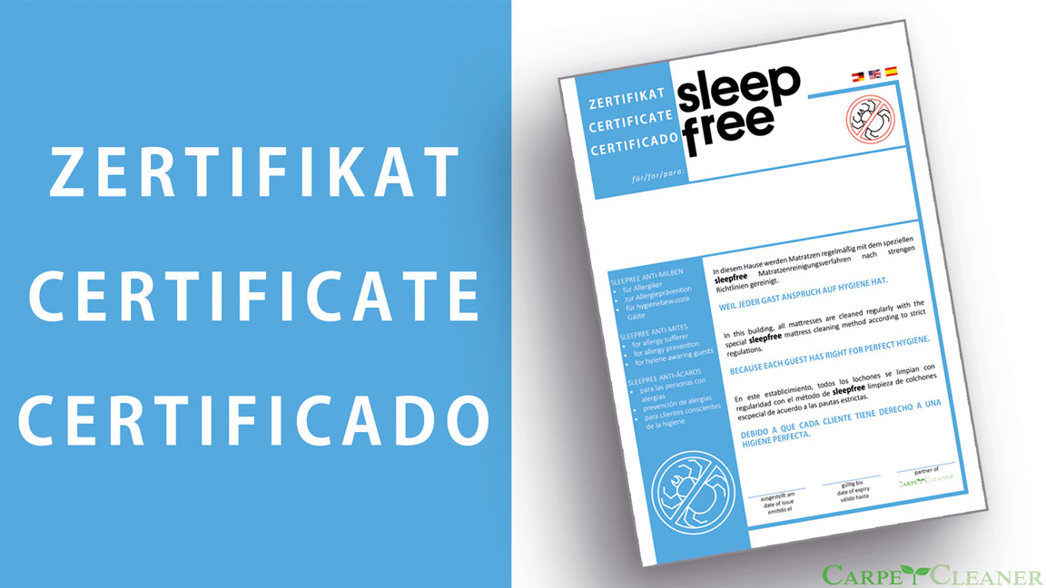 Sleep Free Zertifikat